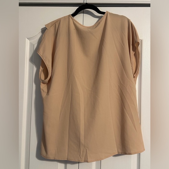 Women's Ruffled Tan Top - Picture 2 of 2